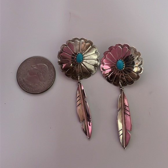 Native american earrings sterling silver - Picture 5 of 5